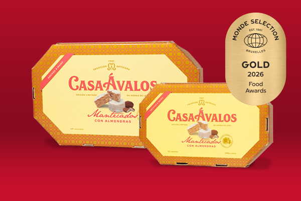 Mantecados de Casa Ávalos galardonados con el Gold Quality Award de Monde Selection 2026
